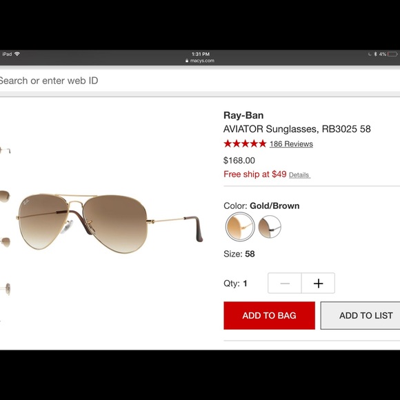 Ray ban aviators RB3025 - Picture 5 of 5